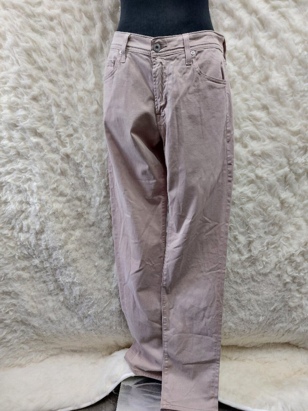 AG Adriano Goldschmied Women's Beige Tellis Modern Slim Pants 32x34